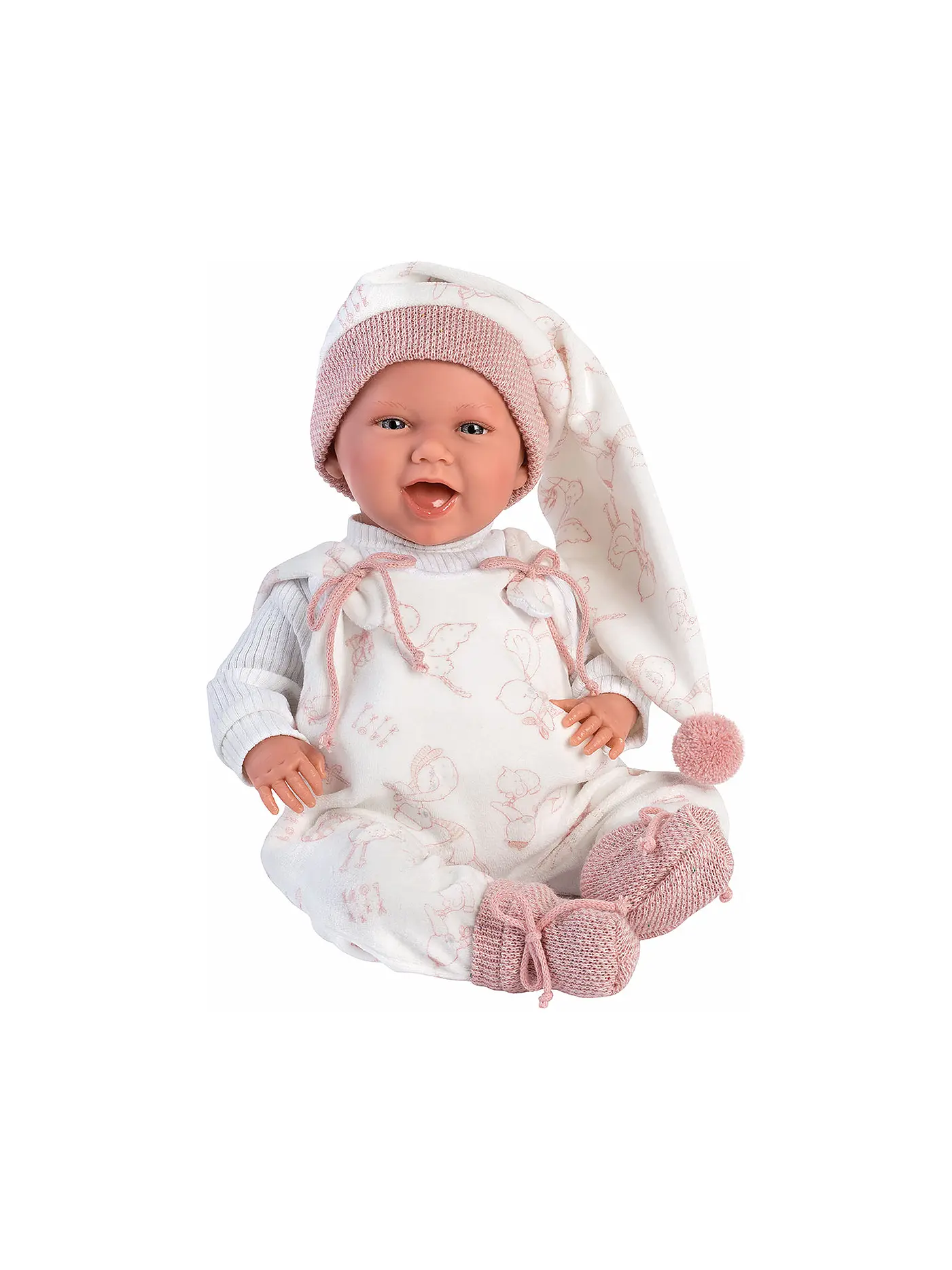 LLORENS | Babypuppe mit Hängewiege rosa 42cm | 